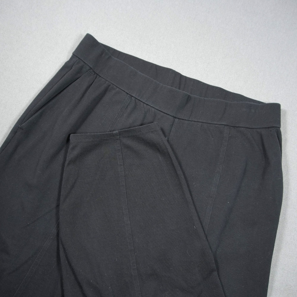 Eileen Fisher Cotton Jersey Seam Women Pants M Office Boho Business Barrel